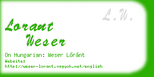lorant weser business card